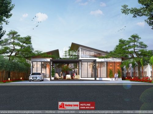 TOP 5 biệt thự 1 tầng hiện đại mái Thái 2023