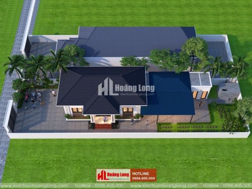 TOP 5 biệt thự 1 tầng hiện đại mái Thái 2023