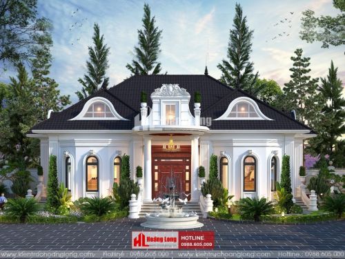 TOP 5 biệt thự 1 tầng tân cổ điển 1 mặt tiền 2023