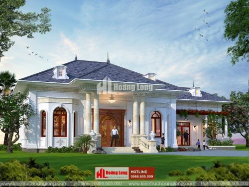 TOP 5 biệt thự 1 tầng tân cổ điển 1 mặt tiền 2023