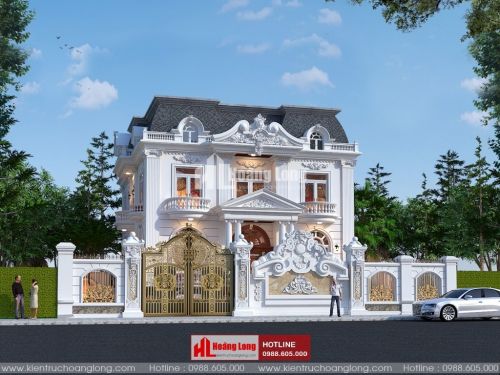 TOP 5 biệt thự 2 tầng tân cổ điển mái Mansard 2023