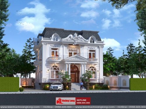 TOP 5 biệt thự 2 tầng tân cổ điển mái Mansard 2023