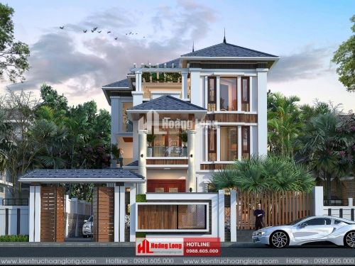 TOP 5 biệt thự 3 tầng hiện đại mái Nhật 2023