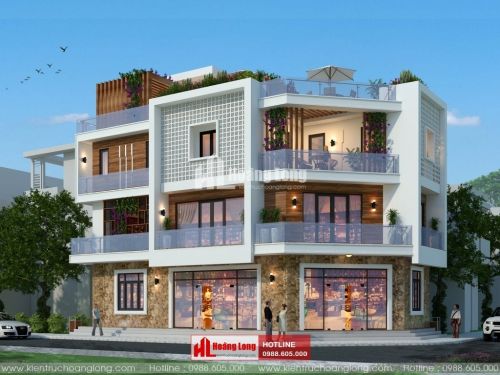 TOP 5 biệt thự 3 tầng hiện đại mái bằng 2023