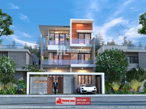 TOP 5 biệt thự 3 tầng hiện đại mái bằng 2023