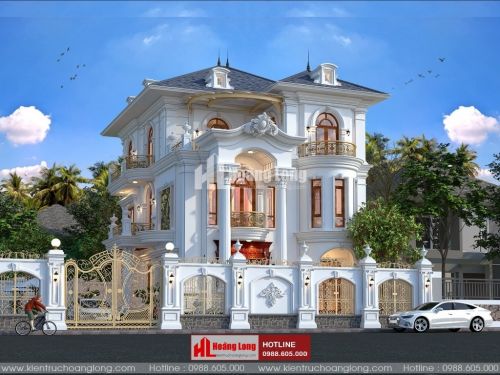 TOP 5 biệt thự 3 tầng tân cổ điển mái Nhật 2023