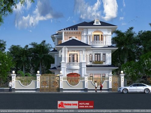 TOP 5 biệt thự 3 tầng tân cổ điển mái Nhật 2023