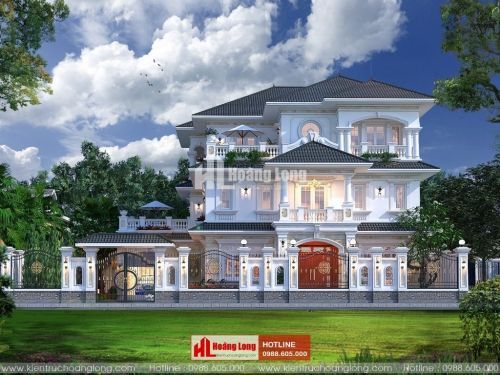 TOP 5 biệt thự 3 tầng tân cổ điển mái Nhật 2023