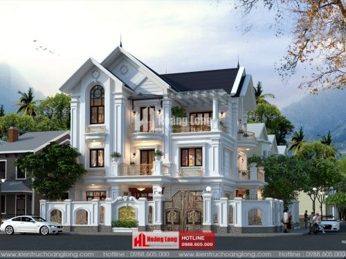 TOP 5 biệt thự 3 tầng tân cổ điển mái Thái 2023
