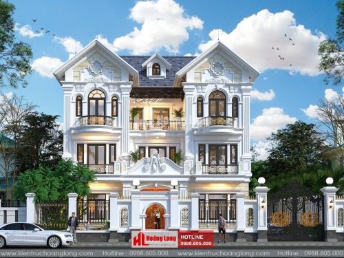 TOP 5 biệt thự 3 tầng tân cổ điển mái Thái 2023