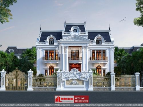 TOP 5 biệt thự 3 tầng tân cổ điển mái Mansard 2023