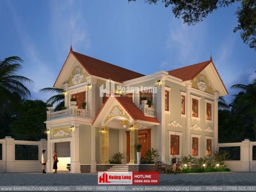 Phong thủy màu sơn nhà 2 tầng tại Rạch Giá HL51103