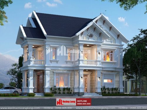 Thiết kế biệt thự 2 tầng hiện đại tại huyện Đông Hưng HL51126