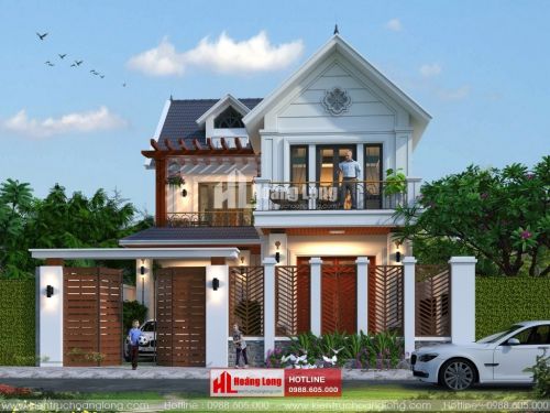Thiết kế biệt thự 2 tầng mái Thái tại Phổ Yên HL51140