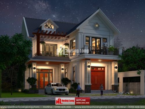 Thiết kế biệt thự 2 tầng mái Thái tại Phổ Yên HL51140