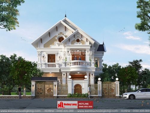 Thiết kế biệt thự 2 tầng hiện đại tại huyện Vĩnh Lợi HL51150