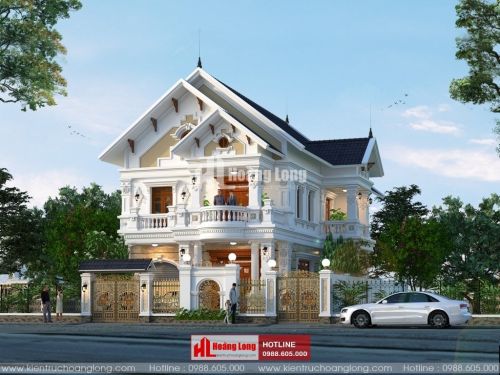 Thiết kế biệt thự 2 tầng hiện đại tại huyện Vĩnh Lợi HL51150