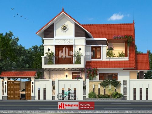 Thiết kế sân vườn biệt thự 2 tầng tại Hạ Long HL51155