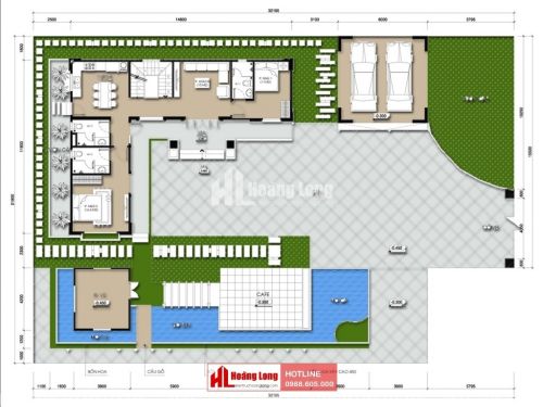 Thiết kế biệt thự 2 tầng hiện đại tại Long Thành HL51175