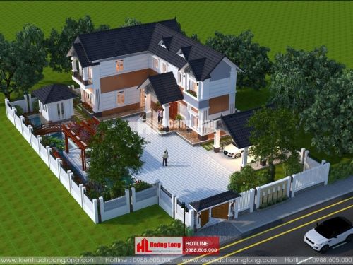 Thiết kế biệt thự 2 tầng hiện đại tại Long Thành HL51175
