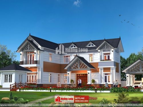 Thiết kế biệt thự 2 tầng hiện đại tại Long Thành HL51175