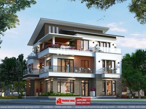 Thiết kế biệt thự 3 tầng tại Cẩm Phả - Quảng Ninh HL51259