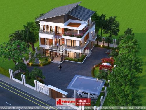 Thiết kế biệt thự 3 tầng tại Cẩm Phả - Quảng Ninh HL51259