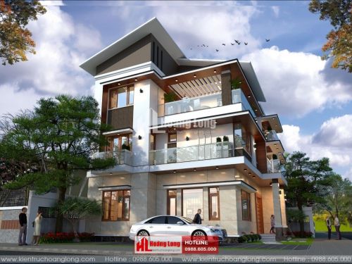 Thiết kế biệt thự 3 tầng mái Thái tại Bến Cát HL51282