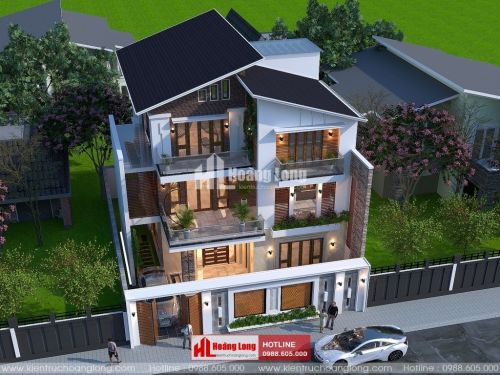 Thiết kế biệt thự 3 tầng hiện đại tại Quỳ Châu HL51287