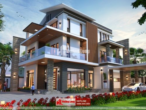 Phong thủy mái nhà biệt thự 3 tầng tại Bỉm Sơn HL51321