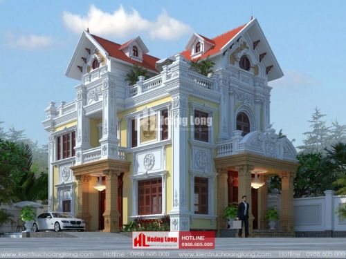 Thiết kế biệt thự 3 tầng tân cổ điển tại Kinh Môn HL51587