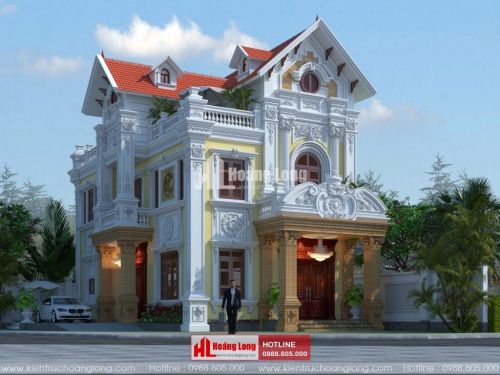 Thiết kế biệt thự 3 tầng tân cổ điển tại Kinh Môn HL51587