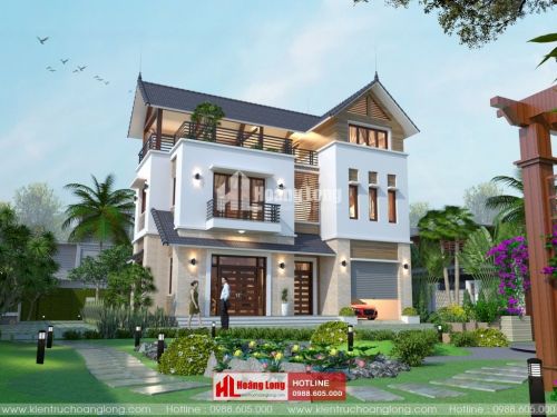 Phong thủy phòng khách biệt thự 3 tầng tại Vĩnh Yên HL51593