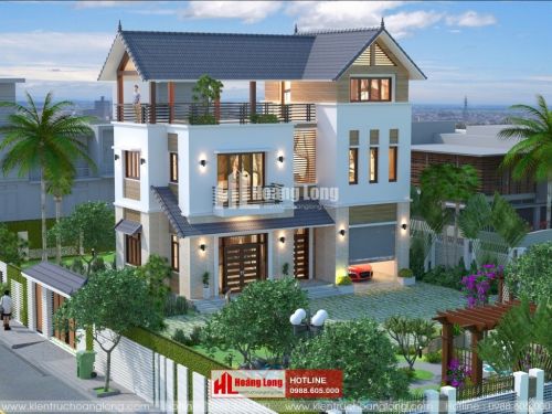 Phong thủy phòng khách biệt thự 3 tầng tại Vĩnh Yên HL51593