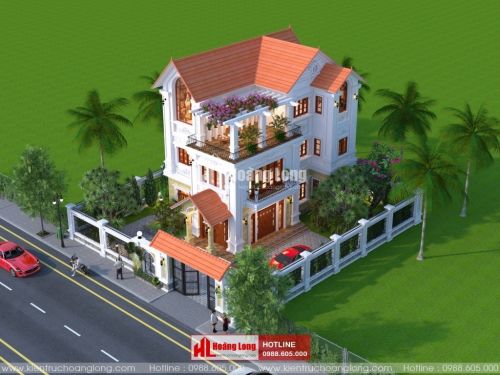 Phong thủy cổng nhà biệt thự 3 tầng tại Thuận Thành HL51604