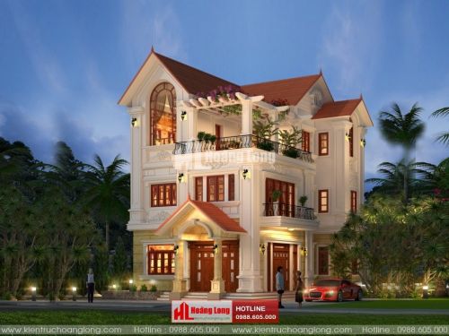 Phong thủy cổng nhà biệt thự 3 tầng tại Thuận Thành HL51604