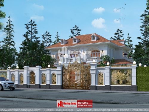 Thiết kế biệt thự 2 tầng mái Nhật tại Tiền Hải HL50909