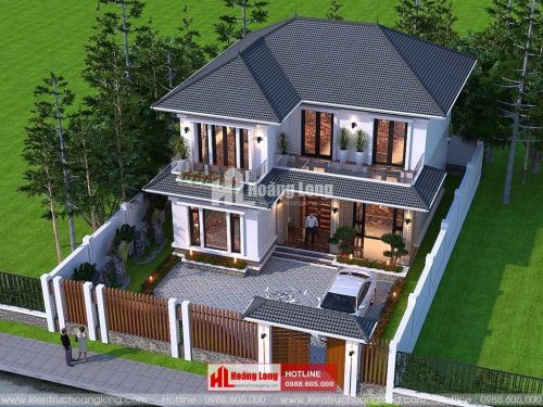 Thiết kế biệt thự 2 tầng hiện đại tại Vị Xuyên HL50915