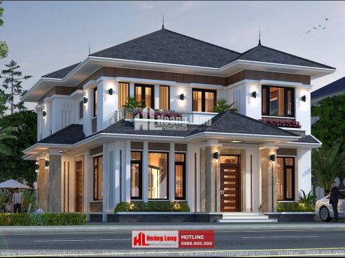 Phong thủy mái nhà biệt thự 2 tầng tại Thủ Dầu Một HL50927