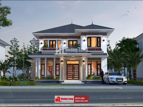 Phong thủy mái nhà biệt thự 2 tầng tại Thủ Dầu Một HL50927