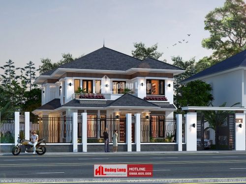 Phong thủy mái nhà biệt thự 2 tầng tại Thủ Dầu Một HL50927