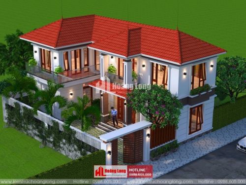 Thiết kế biệt thự 2 tầng tại Phổ Yên - Thái Nguyên HL50930