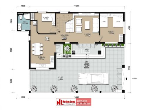 Thiết kế biệt thự 2 tầng tại Phổ Yên - Thái Nguyên HL50930