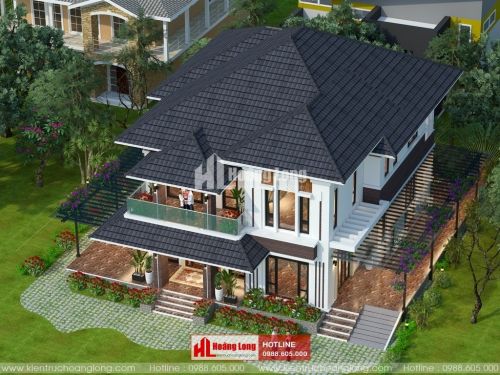 Thiết kế biệt thự 2 tầng hiện đại tại quận Tân Bình HL50941