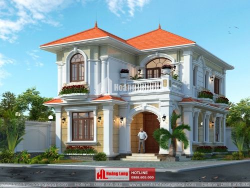 Phong thủy phòng khách biệt thự 2 tầng tại Thái Thụy HL50946