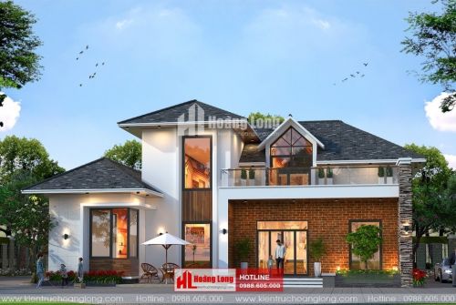 Thiết kế sân vườn biệt thự 2 tầng tại Xuân Trường HL50957