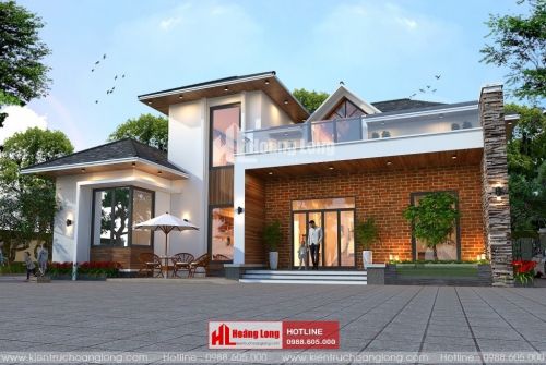 Thiết kế sân vườn biệt thự 2 tầng tại Xuân Trường HL50957