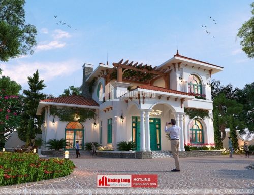 Thiết kế biệt thự 2 tầng mái Nhật tại quận Kiến An HL50961