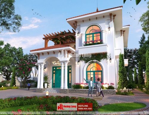 Thiết kế biệt thự 2 tầng mái Nhật tại quận Kiến An HL50961
