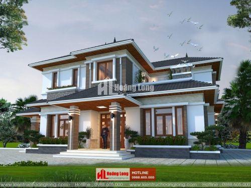 Phong thủy cửa chính biệt thự 2 tầng tại Gò Công HL50978